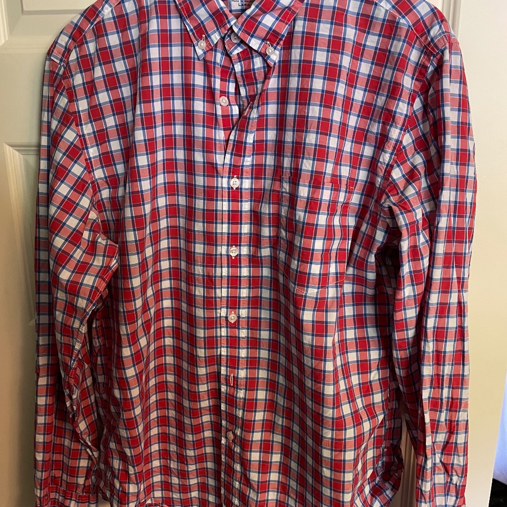 Mens J. Crew Size Large Button Up Casual Shirt